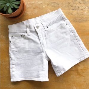 Levi’s High Rise In the Clouds Long White Short 27